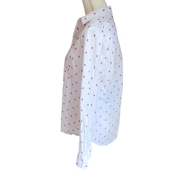 Gap Long Sleeve Cotton Blouse Embroidered Size Medium - Picture 3 of 5